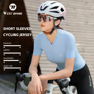 WEST BIKING Women's Short Sleeve Cycling Jersey
